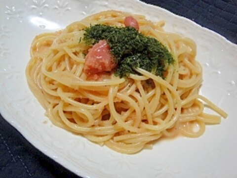 牛乳とバターで簡単　明太子パスタ